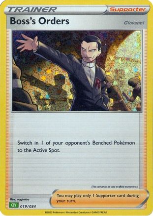 Boss's Orders (CLV) 019/034 - Holofoil Trading Card Game Classic - Classic Collection