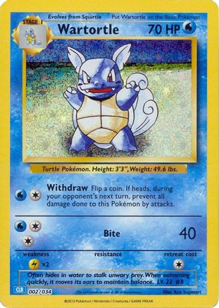 Wartortle 002/034 - Holofoil Trading Card Game Classic - Classic Collection