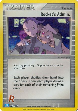 Rocket's Admin. (CLB) 027/034 - Holofoil Trading Card Game Classic - Classic Collection