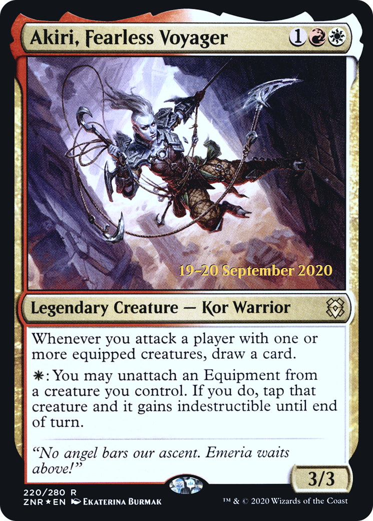 Akiri, Fearless Voyager (PRE-220S) - Zendikar Rising Promos Foil