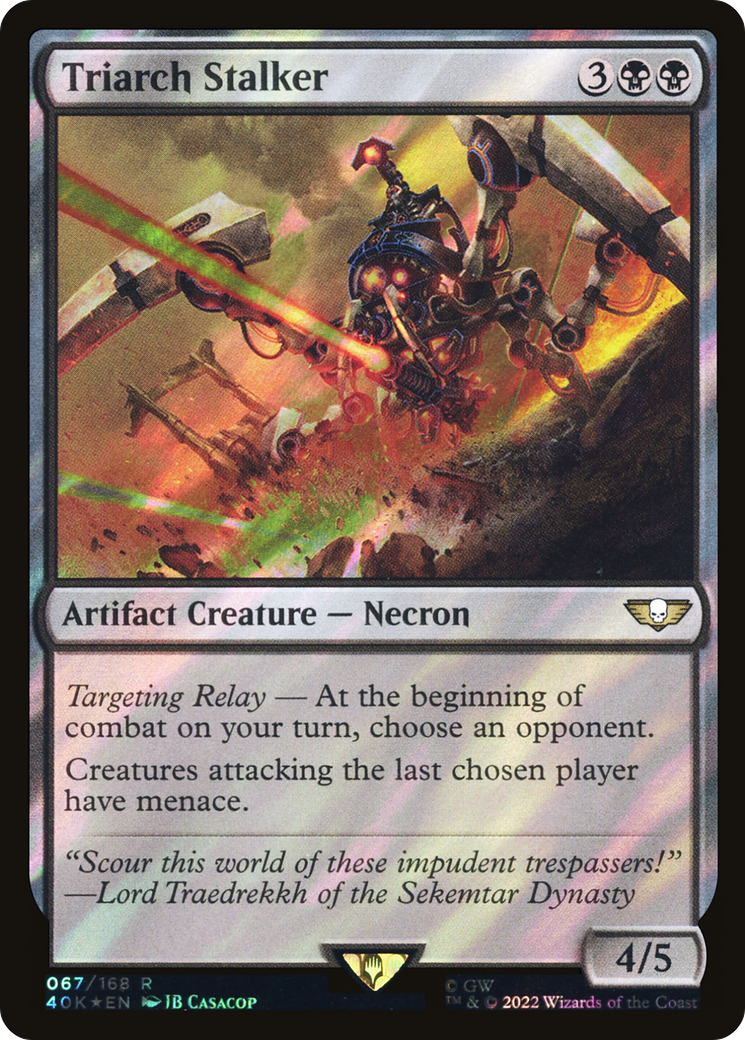 Triarch Stalker (Surge Foil) (40K-67★) - Warhammer 40,000 Commander Foil