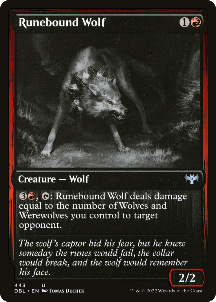 Runebound Wolf (DBL-443) - Innistrad: Double Feature