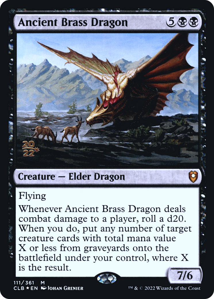 Ancient Brass Dragon (PRE-111S) - Battle for Baldur's Gate Promos Foil