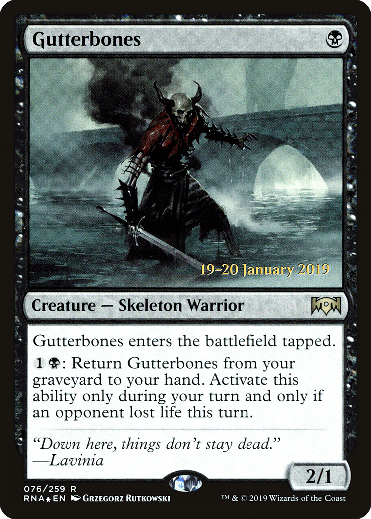 Gutterbones (PRE-76S) - Ravnica Allegiance Promos Foil