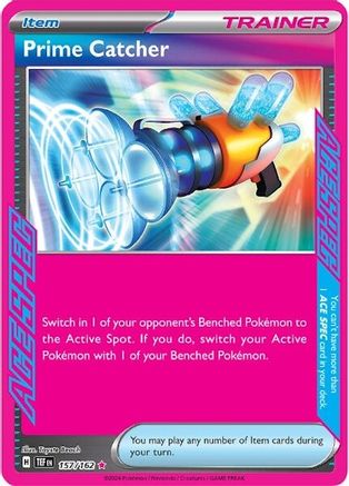 Prime Catcher 157/162 - Holofoil SV05 Temporal Forces - ACE SPEC Rare