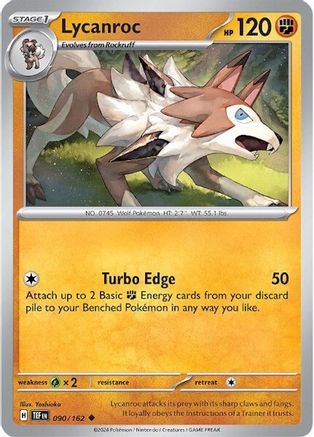 Lycanroc 090/162 - Reverse Holofoil SV05 Temporal Forces - Uncommon