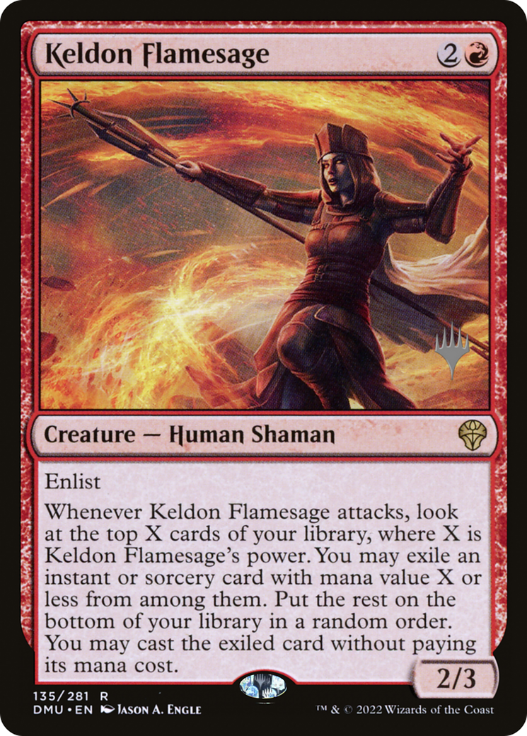 Keldon Flamesage (PPDMU-135P) - Dominaria United Promos Foil