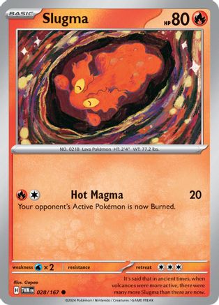 Slugma 028/167 - Reverse Holofoil SV06 Twilight Masquerade - Common