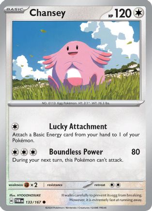 Chansey 133/167 - Reverse Holofoil SV06 Twilight Masquerade - Common