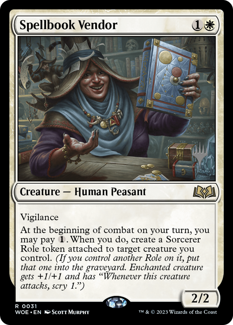 Spellbook Vendor (PPWOE-31P) - Wilds of Eldraine Promos Foil