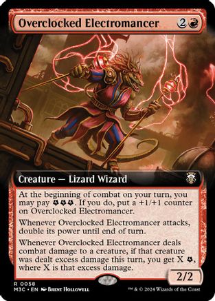 Overclocked Electromancer (Extended Art) (Ripple Foil) (M3C-058) - Modern Horizons 3 Commander Foil