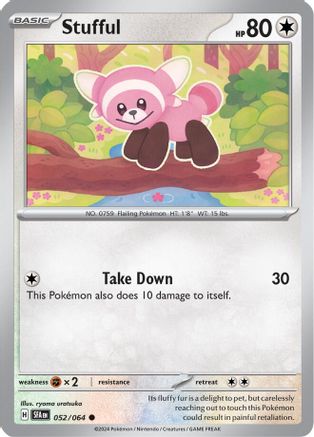 Stufful 052/064 - Reverse Holofoil SV Shrouded Fable - Common