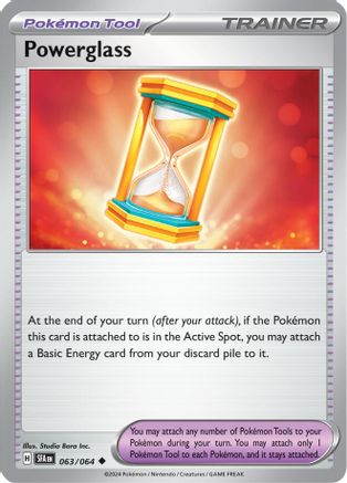 Powerglass 063/064 - Reverse Holofoil SV Shrouded Fable - Uncommon