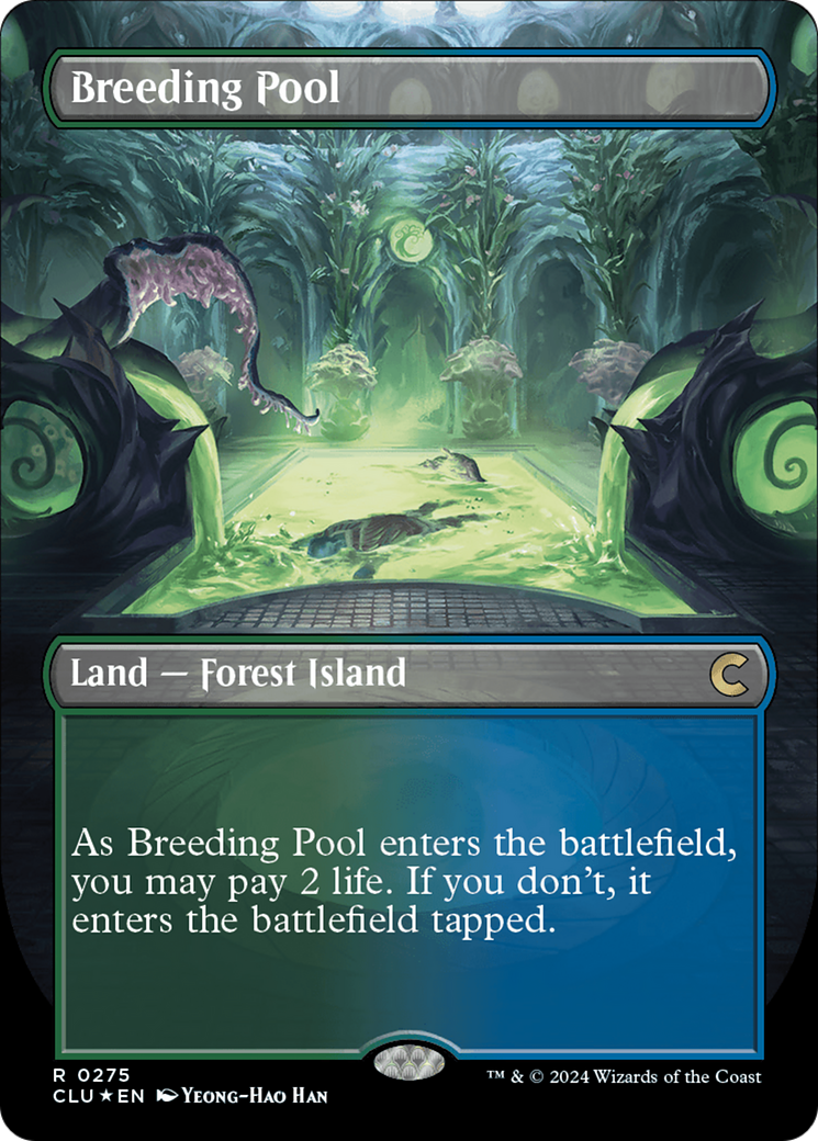 Breeding Pool (Borderless) (CLU-275) - Ravnica: Clue Edition (Borderless) Foil