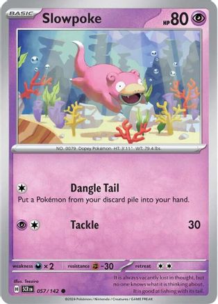 Slowpoke 057/142 - Reverse Holofoil SV07 Stellar Crown - Common