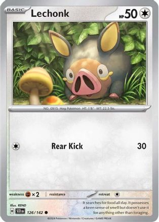 Lechonk 126/142 - Reverse Holofoil SV07 Stellar Crown - Common