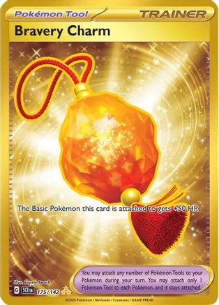 Bravery Charm 175/142 - Holofoil SV07 Stellar Crown - Hyper Rare