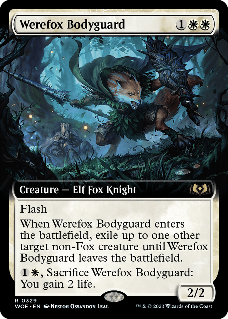 Werefox Bodyguard (Extended Art) (WOE-329) - Wilds of Eldraine: (Extended Art)