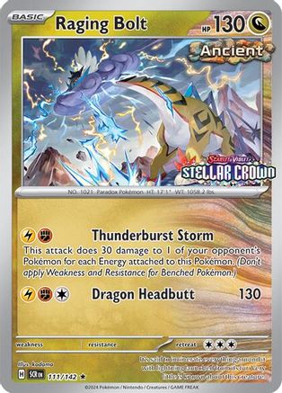 Raging Bolt (Cosmo Holo) (Best Buy Exclusive) 111/142 - Holofoil Miscellaneous Cards & Products - Rare