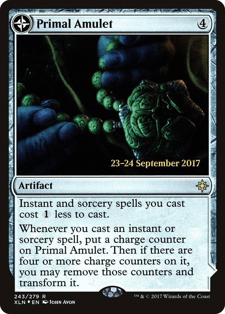 Primal Amulet (PRE-243S) - Ixalan Promos: (compasslanddfc) Foil