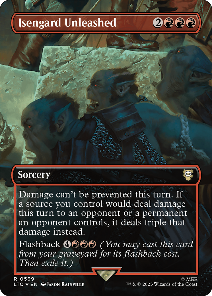 Isengard Unleashed (Borderless) (Surge Foil) (LTC-539) - Tales of Middle-earth Commander (Borderless) Foil