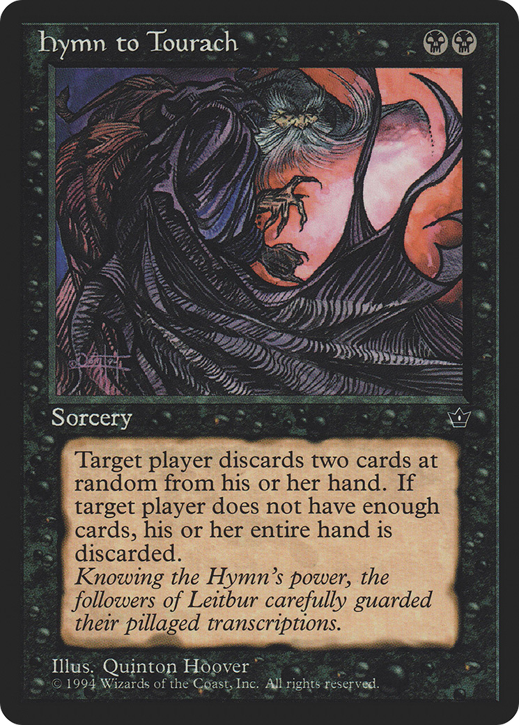 Hymn to Tourach (Cloak) (FEM-38C) - Fallen Empires