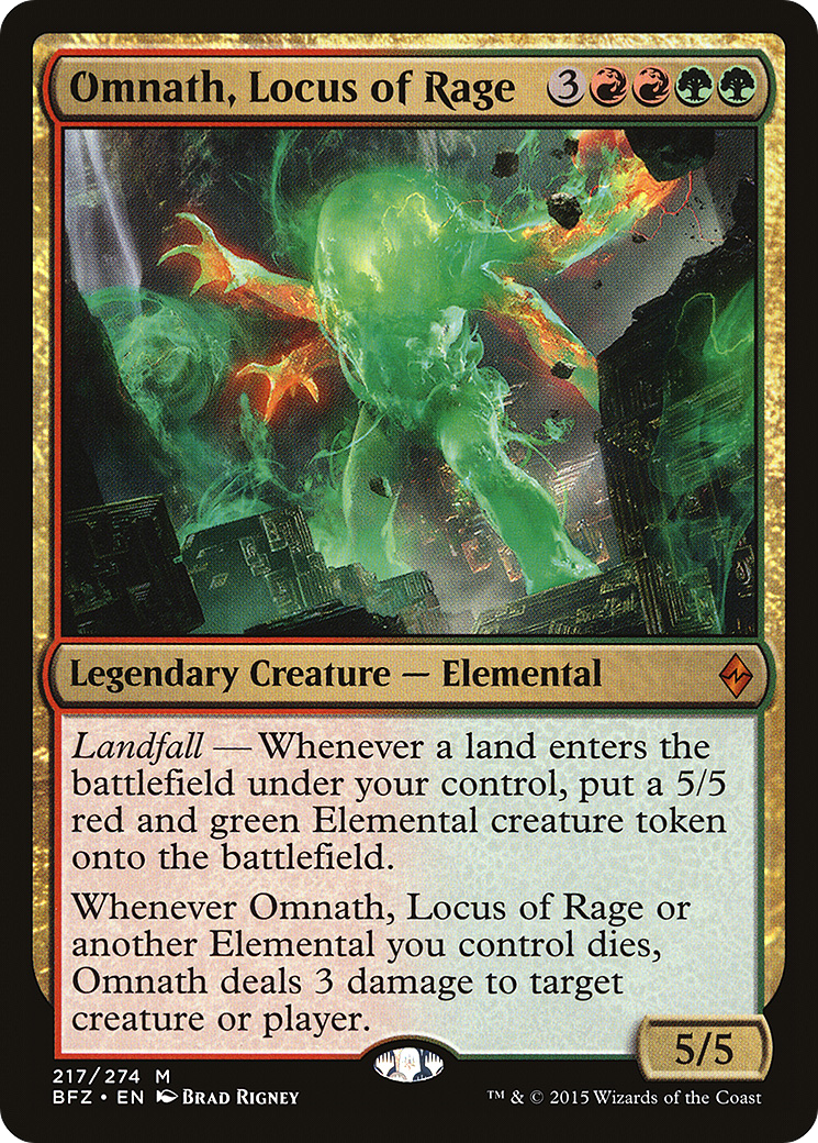 Omnath, Locus of Rage (BFZ-217) - Battle for Zendikar