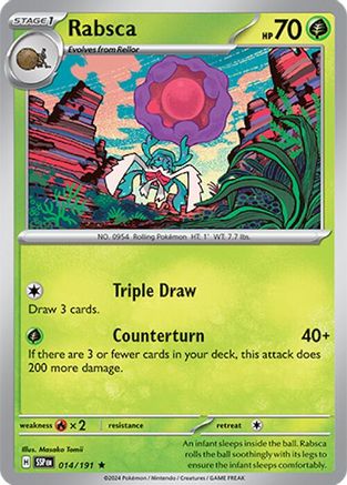 Rabsca 014/191 - Reverse Holofoil SV08 Surging Sparks - Rare