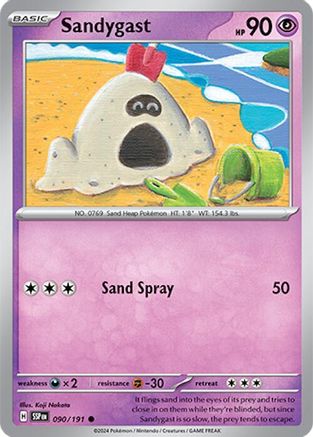 Sandygast 090/191 - Reverse Holofoil SV08 Surging Sparks - Common