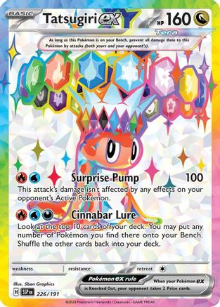 Tatsugiri ex 226/191 - Holofoil SV08 Surging Sparks - Ultra Rare