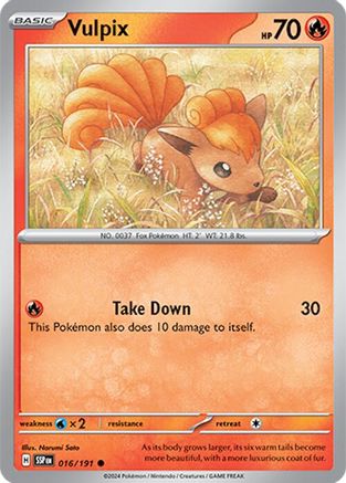 Vulpix 016/191 SV08 Surging Sparks - Common