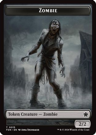 Zombie // Insect Doubled-Sided Token (FDN-15 // 21) - Foundations