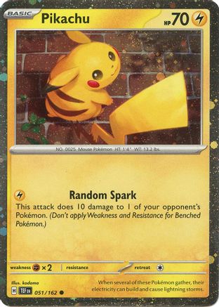 Pikachu 051/162 - Holofoil Miscellaneous Cards & Products - Promo