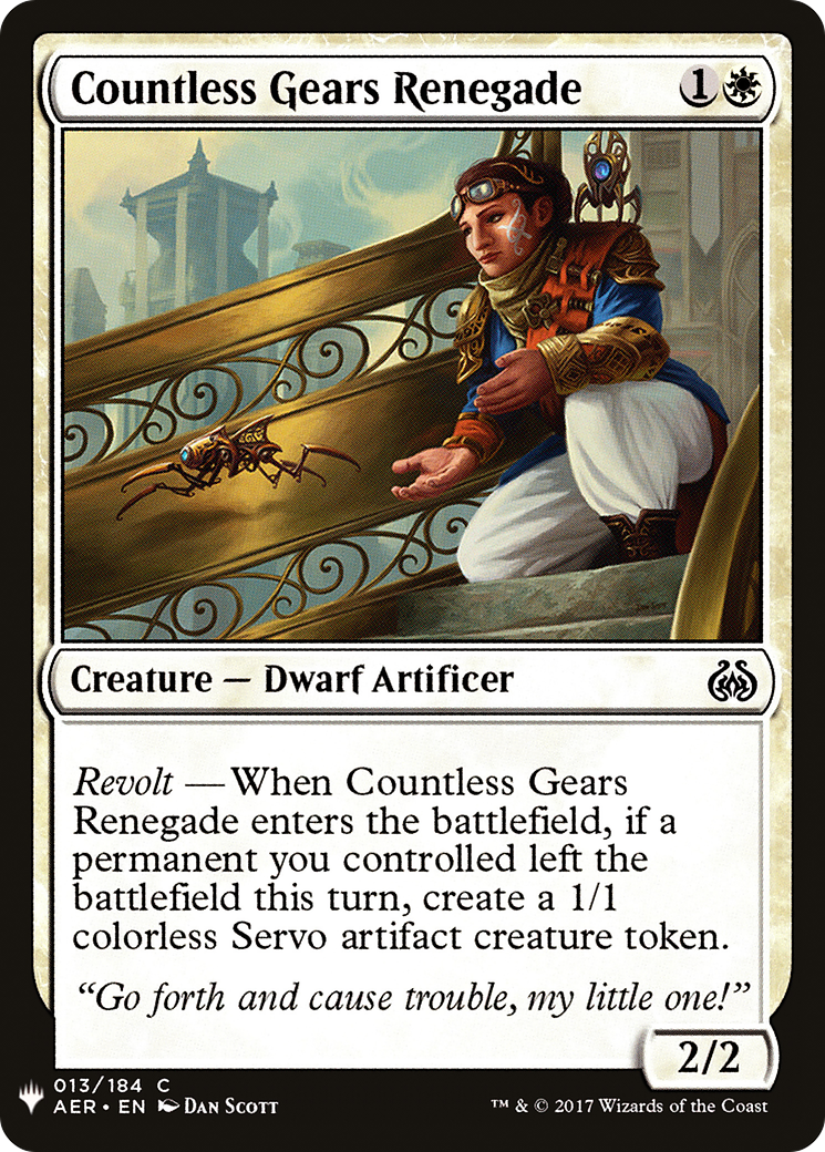 Countless Gears Renegade (LIST-AER-13) - The List