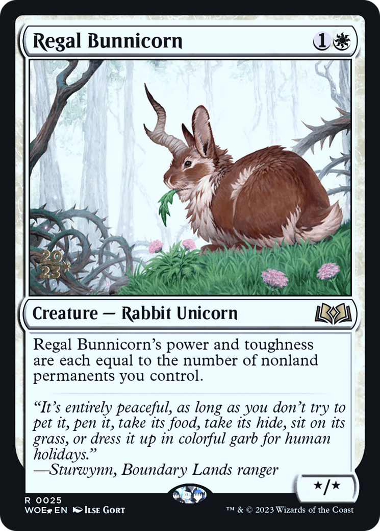 Regal Bunnicorn (PRE-25S) - Wilds of Eldraine Promos Foil