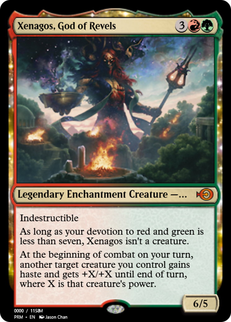 Xenagos, God of Revels (PRM-86204) - Magic Online Promos: (enchantment) Foil