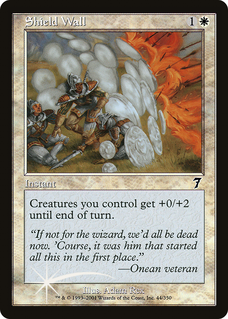 Shield Wall (7ED-44★) - Seventh Edition Foil