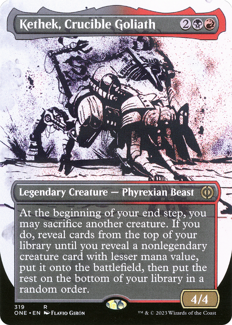 Kethek, Crucible Goliath (Showcase) (ONE-319) - Phyrexia: All Will Be One: (Showcase) (Borderless)