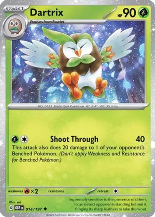 Dartrix 014/197 - Holofoil Miscellaneous Cards & Products - Uncommon