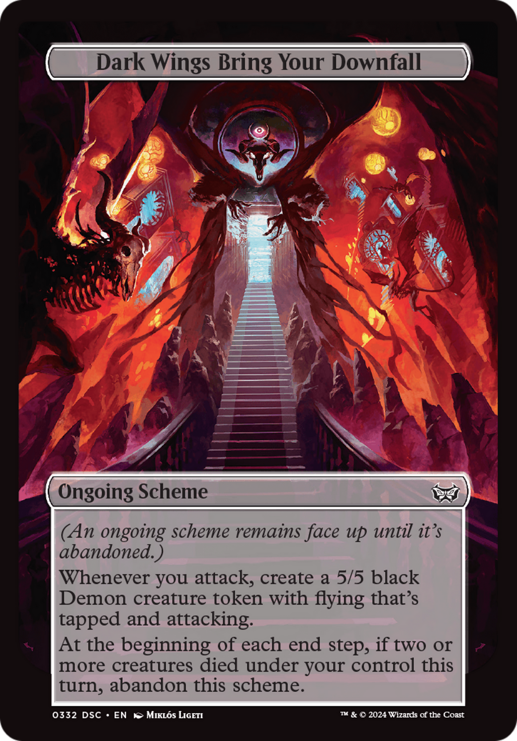 Dark Wings Bring Your Downfall (A:DSC-332) - Duskmourn: House of Horror Commander