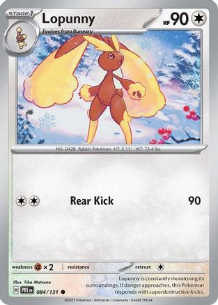 Lopunny 084/131 - Reverse Holofoil SV Prismatic Evolutions - Common