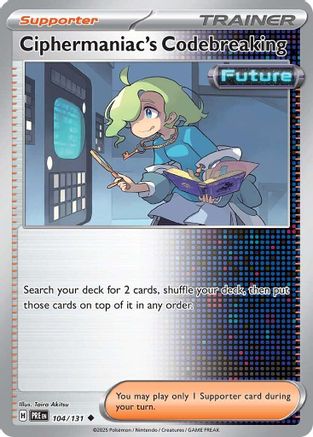 Ciphermaniac's Codebreaking 104/131 SV Prismatic Evolutions - Uncommon