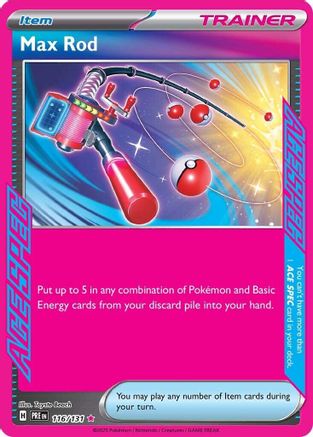 Max Rod 116/131 - Holofoil SV Prismatic Evolutions - ACE SPEC Rare
