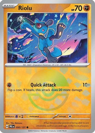 Riolu (Poke Ball Pattern) 050/131 - Holofoil SV Prismatic Evolutions - Common