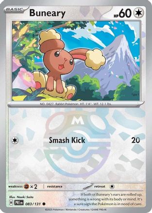 Buneary (Master Ball Pattern) 083/131 - Holofoil SV Prismatic Evolutions - Common
