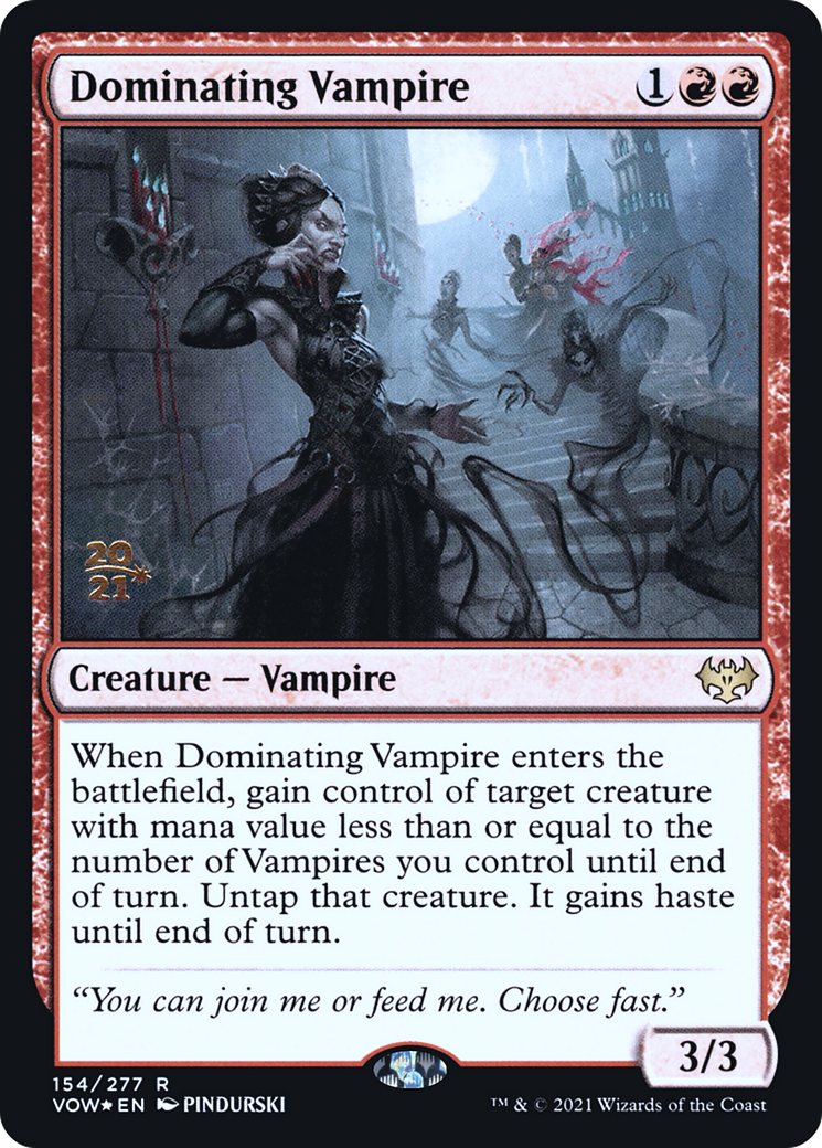 Dominating Vampire (PRE-154S) - Innistrad: Crimson Vow Promos Foil