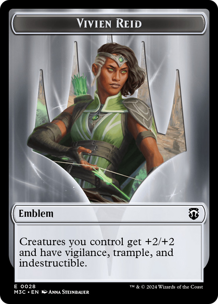 Vivien Reid Emblem (TM3C-028) - Modern Horizons 3 Commander Tokens Foil