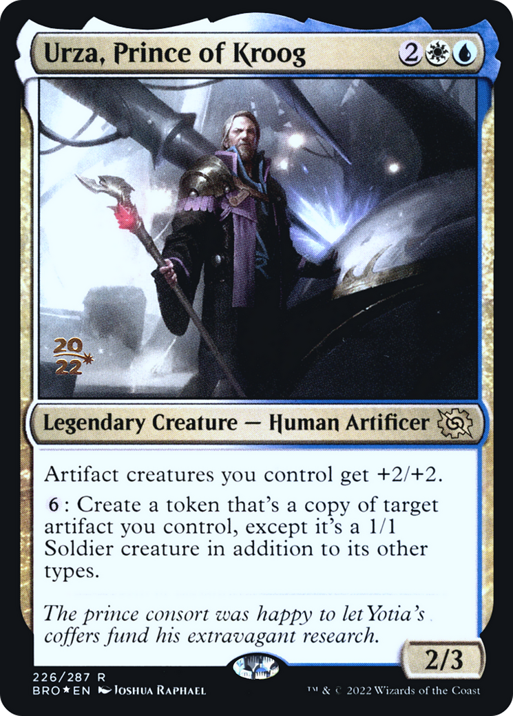 Urza, Prince of Kroog (PRE-226S) - The Brothers' War Promos Foil