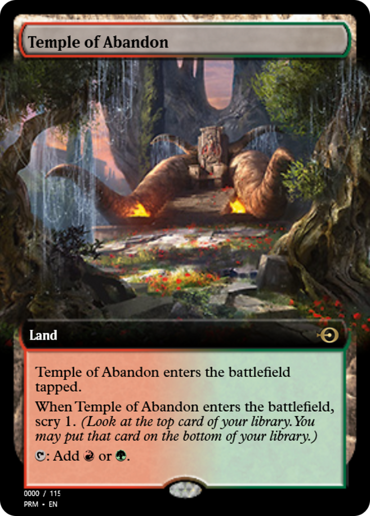 Temple of Abandon (PRM-79877) - Magic Online Promos Foil
