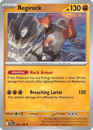 Regirock 082/159 - Holofoil SV09 Journey Together - Rare